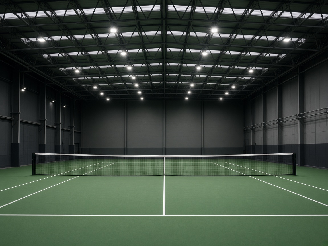 Tennisplatz in einer Halle